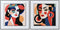 Schilderij Home ESPRIT Abstract Modern 80 x 3,5 x 80 cm (2 Stuks)