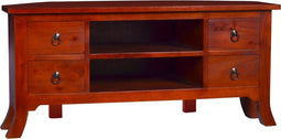vidaXL - Tv-meubel - 100x40x45 - cm - massief - mahoniehout - klassiek - bruin