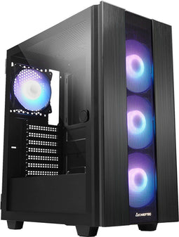 Chieftec Hunter 2 - Midi Tower PC - ATX Micro-ATX Mini-ITX - Gehard glas Zwart