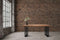 Feel Home - 200x100 Eettafel - Massief Glad Boomstamblad Eiken - 5 cm dik - Twin U Frame