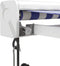 vidaXL - Luifel - uittrekbaar - 5x3 - m - stof - en - aluminium - blauw - en - wit