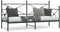 vidaXL - Slaapbank - zonder - matras - 75x190 - cm - staal - zwart