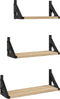 vidaXL - 3-delige - Wandschappenset - bewerkt - hout - sonoma - eikenkleurig