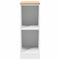 vidaXL - Garagekast - 30x51x85 - cm - massief - grenenhout - wit