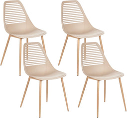 MONTELLO - Set van 4 stoelen - Beige - Synthetisch materiaal
