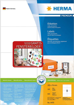 Etiket herma 4470 105x74mm premium wit 800stuks