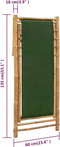 vidaXL - Terrasstoel - bamboe - en - canvas - groen