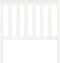 vidaXL - Hoofdbord - 96x6x101 - cm - massief - grenenhout - wit