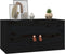 vidaXL - Wandkast - 60x30x30 - cm - massief - grenenhout - zwart