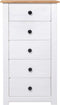 vidaXL - Dressoir - Panama - Range - 46x40x89 - cm - grenenhout - wit