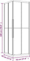 vidaXL - Douchecabine - 70x70x180 - cm - mat - ESG - zwart