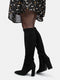 POSH by Poelman LAUREN - Dames Laarzen - Suedine Stretch - Zwart - Maat 37