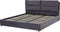 BATILLY - Bed met opbergruimte - Grijs - 180 x 200 cm - Fluweel