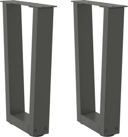 vidaXL - Eettafelpoten - 2 - st - V-vormig - 38x(42-43,3) - cm - staal - antraciet