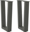 vidaXL - Eettafelpoten - 2 - st - V-vormig - 38x(42-43,3) - cm - staal - antraciet