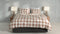Zohome Dekbedovertrek Quattro-di-Lino - Bedlinnen met Ruiten - 260x220 - Beige - Dekbedhoes van 100% Katoen