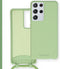 iMoshion Hoesje Geschikt voor Samsung Galaxy S21 Ultra Hoesje Met Koord - iMoshion Color Backcover met afneembaar koord - Groen