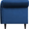 LUIRO - Chaise longue - Marineblauw - Linkerzijde - Fluweel
