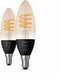 Philips Hue Kaarslamp - E14 slimme LED lamp - 50.000 tinten dimbaar wit - (2-pack)