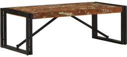 vidaXL - Salontafel - 100x50x35 - cm - massief - gerecycled - hout - meerkleurig