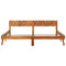 Bedframe zonder matras massief hout 200x200 cm