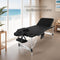 tectake® 3-Zones Massagetafel - 78cm Breed - 5cm Dikke Vulling - Aluminium Frame - Max Draagvermogen 230kg - Zwart