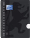 Collegeblk oxf a4+ lijn 4gaats 180pag 80gr zwart | 5 stuks