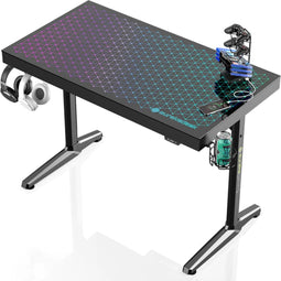 Eureka Ergonomic - GTG 43 Glass Top - Gaming Bureau