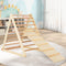 Coast houten kinderklimdriehoek - 2-in-1 klimladder - 120 x 71 x 110 cm - Natuurlijk hout - Geschikt voor 3+