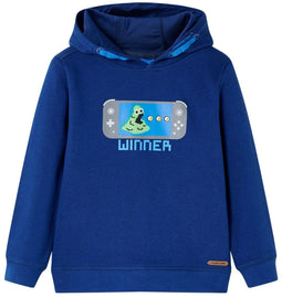 vidaXL - Kindertrui - met - capuchon - 128 - donkerblauw