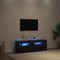 vidaXL - TV - Meubels - met - LED - Lichten - 2 - stuks - Zwart - Eiken - 60x35x40 - cm - Geengineerd - Hout