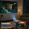 Strex Beamer - Smart 1080P Full HD Projector - 4K Ondersteuning - WiFi 6 & Bluetooth 5.2 - Ingebouwde HiFi Speakers - Draagbare Mini Beamer Thuisbioscoop - WhaleOS - Inclusief Opbergtas & Projectiescherm