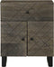 vidaXL - Nachtkastje - 50x33x60 - cm - massief - mangohout - zwart