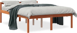 vidaXL - Seniorenbed - massief - grenenhout - wasbruin - 140x190 - cm