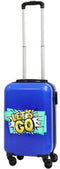 Suiteble Comic Koffer - Handbagagekoffer - Incl. Inpakriemen & Cijferslot - 28 liter - 54 x 33,5 x 21,5 cm - Blauw