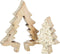 J-Line decoratie Puzzel Kerstboom - hout - glitter/goud - small