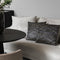 Atmooz - Kussen Tiano Gunmetal - Woonkamer - Zetel / Bank - 45cm x 45cm - Jacquard velvet met print - Sierkussen