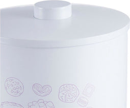 Tin Koekjes Wit Blik (16,7 x 20 x 16,7 cm)