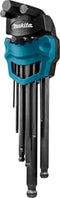 Makita B-65894 - Inbussleutelset 9-delig - Kogelkop voor schroeven onder hoek (9 stuks)
