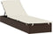vidaXL - Ligbed - met - rond - dak - 211x57x140 - cm - poly - rattan - bruin
