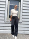 ONLY ONLPOPTRASH-SUKI LIFE MW PANT - Broek met wijde pijpen - Mid waist - Loose fit - Maat XS/30