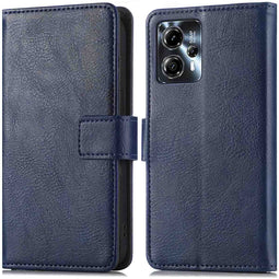 imoshion Hoesje Geschikt voor Motorola Moto G23 / Moto G13 Hoesje Met Pasjeshouder - imoshion Luxe Bookcase - Donkerblauw