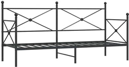 vidaXL - Slaapbank - zonder - matras - 80x200 - cm - staal - zwart