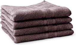 LINNICK Pure Handdoeken Set - 100% Katoen - Purple - 60x110cm - Per 4 Stuks