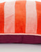In The Mood Collection Clair - Sierkussen - Zachte stof met verticale strepen - Roze Rood (1 stuk)