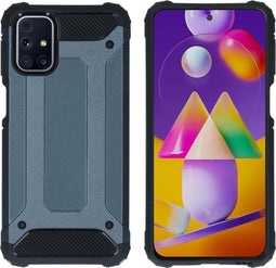 iMoshion Hoesje Geschikt voor Samsung Galaxy M31s Hoesje - iMoshion Rugged Xtreme Backcover - Donkerblauw