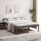 vidaXL - Seniorenbed - massief - grenenhout - grijs - 150x200 - cm