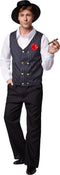 Dressforfun Charleston - Mannenkostuum - Jas hemd broek hoed - Zwart wit