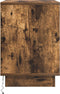 vidaXL - Nachtkastje - met - LED - Lichten - Gerookt - Eiken - 50x34,5x50 - cm