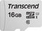 Transcend microSDHC 300S - 16GB - Klasse 10 - Zilver